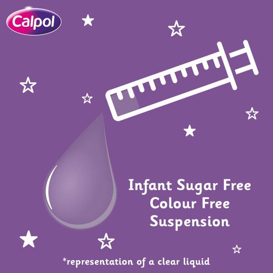 Calpol Infant Sugar and Colour Free Suspension - Strawberry Flavour (100ml) Calpol Infant Sugar and Colour Free Suspension - iPharm