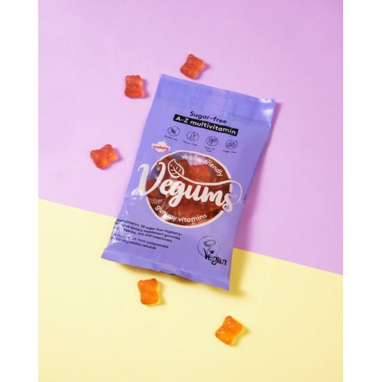 Vegums A-Z Sugar-Free Multivitamins - Raspberry Flavour (60 Pack)