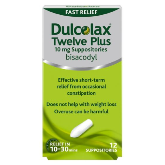Dulcolax laxative suppositories 10mg  (12 Pack)