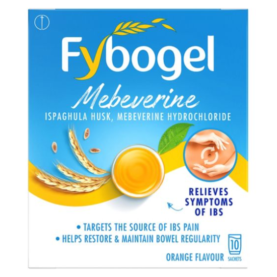 Fybogel Mebeverine - Orange Flavour (10 Sachets) Fybogel Mebeverine - Orange Flavour (10 Sachets)