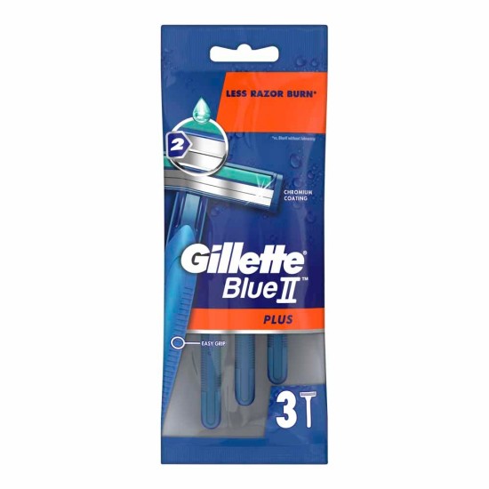 Gillette Blue II Chromium Disposable Razors (3 Pack)