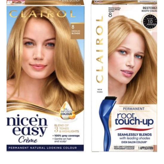 Clairol Nice'n Easy Crème Oil Infused Permanent Hair Dye 8 Medium Blonde