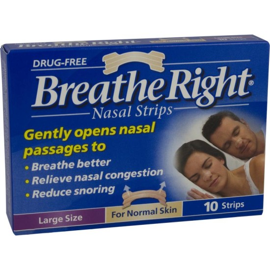 BREATHE RIGHT nasal strips natural large 10