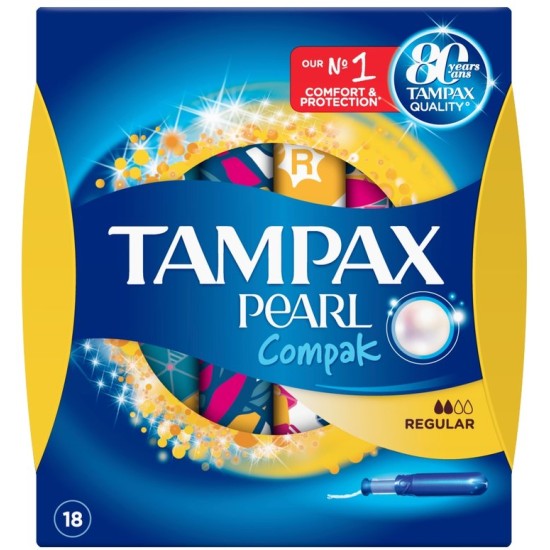 Tampax Pearl Compak Regular Applicator Tampons (18 Pack)