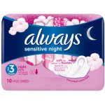 Always Sensitive Night Size 3 Sanitary Towels 