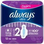 Always Ultra Long Sanitary Towels Always Ultra Long (Size 2) Sanitary Towels (12 Pads)