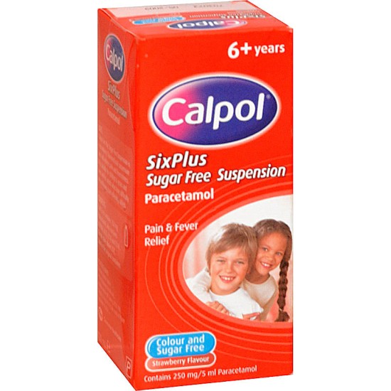 Calpol Six Plus Sugar Free and Colour Free Suspension - iPharm 