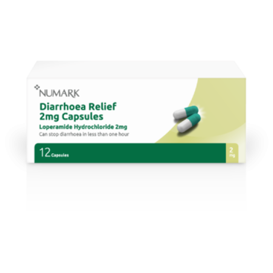 NUMARK OTC medicines anti-diarrhoea capsules 2mg  12
