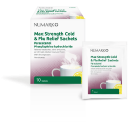NUMARK OTC medicines cold & flu relief max strength cold & flu sachets 1000mg/12.2mg  10