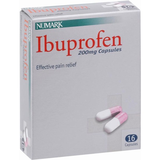NUMARK OTC medicines ibuprofen capsules 200mg  16