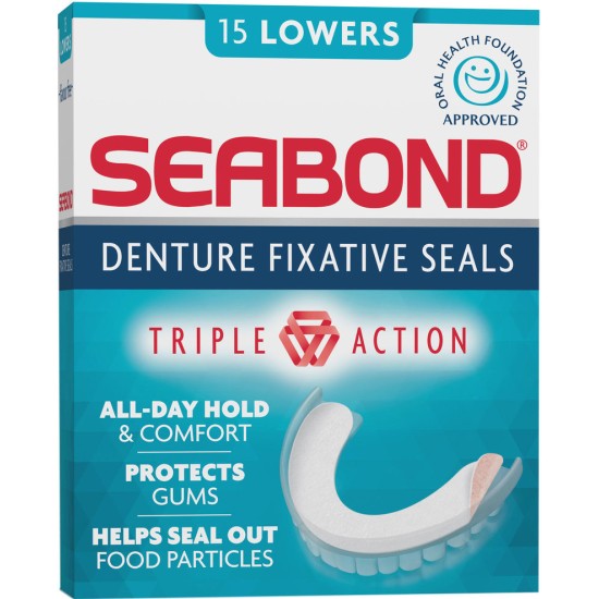 Seabond Denture Fixative Seals (15 Lowers)