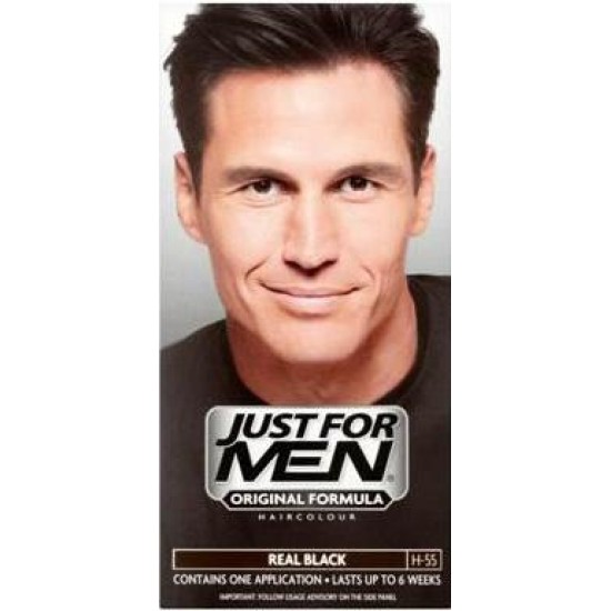 JUST FOR MEN shampoo-in hair colourant real black  H55