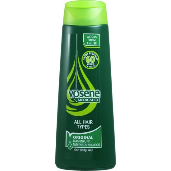 250ml Vosene Medicated Original Dandruff Prevention Shampoo 