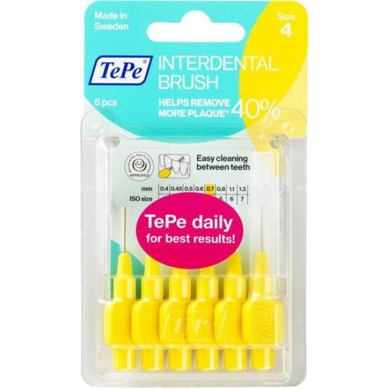 TEPE interdental brushes yellow 0.7mm 6
