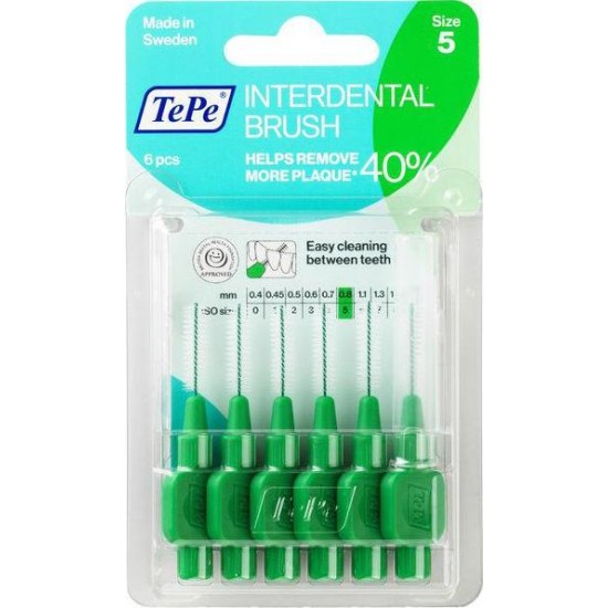 TEPE interdental brushes green 0.8mm 6
