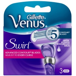 GILLETTE razors, blades & trimmers venus swirl razor blades  3 GILLETTE razors, blades & trimmers venus swirl razor blades  3