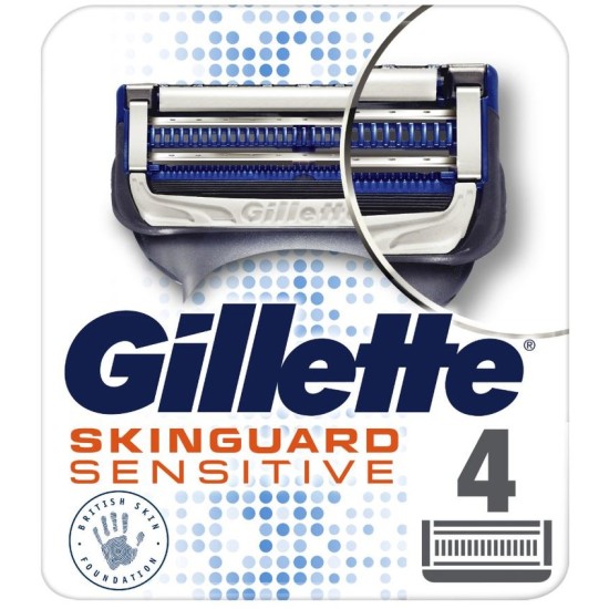 Gillette Skinguard Sensitive Razor Blade Refill Pack (4 Pack)