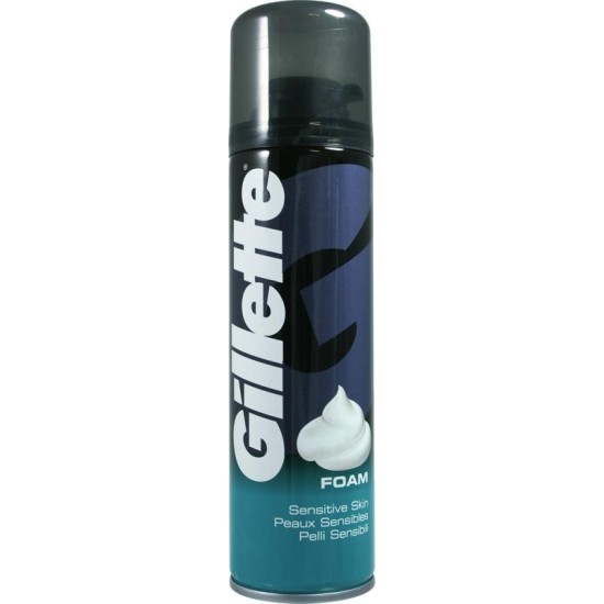 GILLETTE pre-shave classic sensitive skin shave foam 200ml