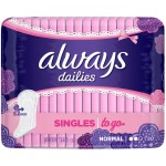 Always Dailies Normal To Go 2mm Panty Liners Always Dailies Normal To Go 2mm Panty Liners (20 Pack)