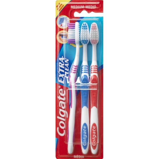Colgate Extra Clean Medium Toothbrushes (3 Pack)