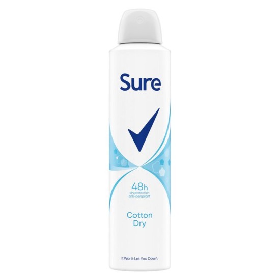 Sure Cotton Dry Antiperspirant Deodorant Spray (150ml) 