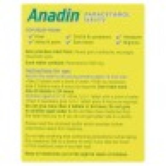 Anadin Paracetamol Tablets (12 Tablets)