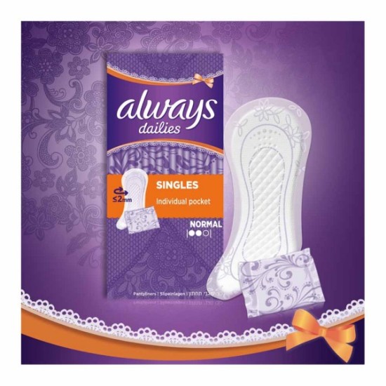 Always Dailies Liners Wrapped Fresh Scented