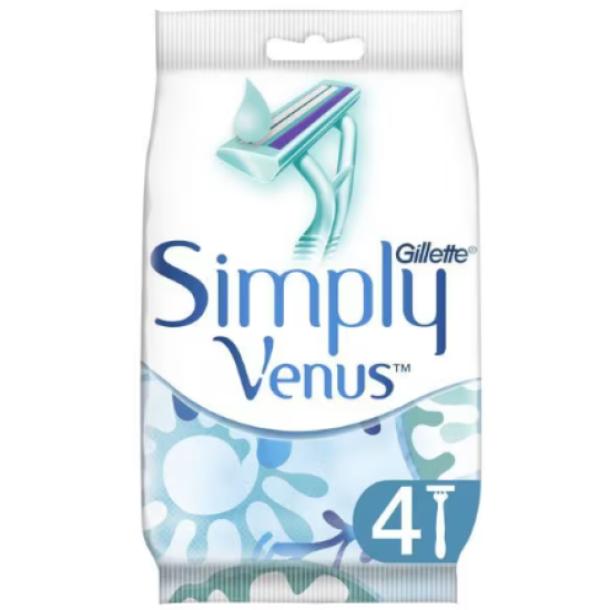 Gillette Simply Venus Women's Disposable Razors, 4 Pack