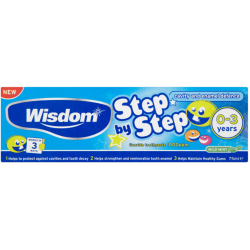 WISDOM step by step cavity & enamel protection kids toothpaste 0-3 WISDOM step by step cavity & enamel protection kids toothpaste 0-3